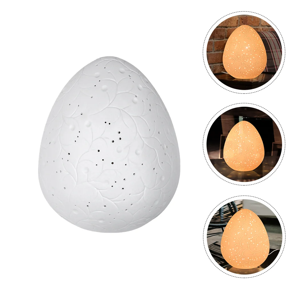 

Indoor Egg Shaped Exquisite Ceramic Lamp Desktop Decor