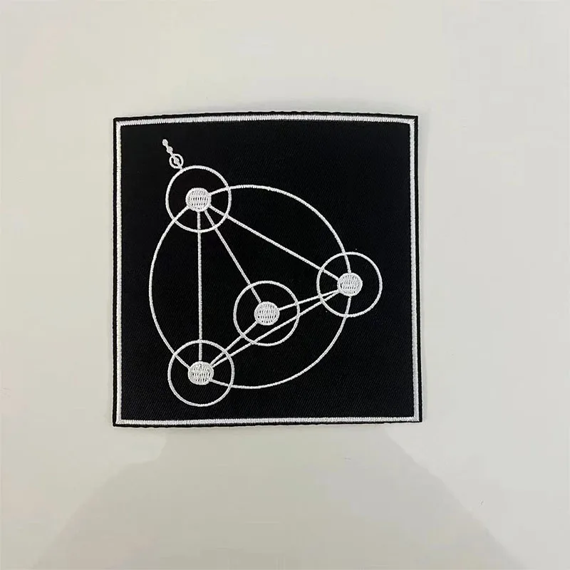 

Geometric Circle Chemical Element Embroidery Cloth Sticker Magic Quantum Mechanics Adhesive Iron Patch DIY T-shirt Clothes Decor
