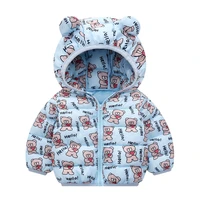girls light down cotton jacket baby boys snowsuit jackets autumn children clothing 1 4 years fashion kids hooded outerwear coats