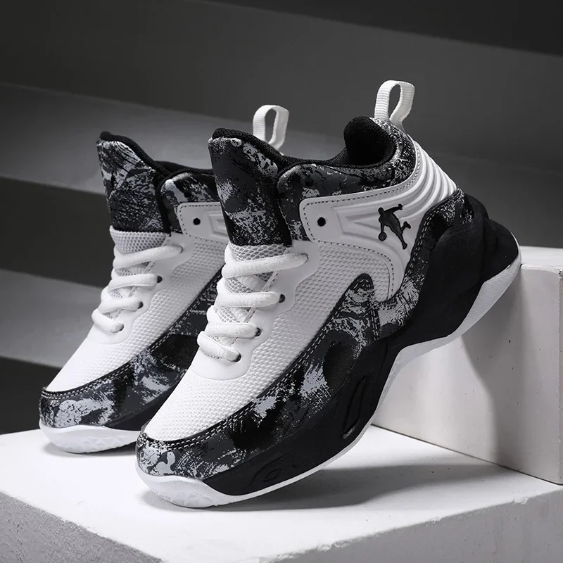 Boys Brand Basketball Shoes Sneakers Thick Sole Non-slip Children Sports Child Boy Basket Trainer 2023 Sock shoes