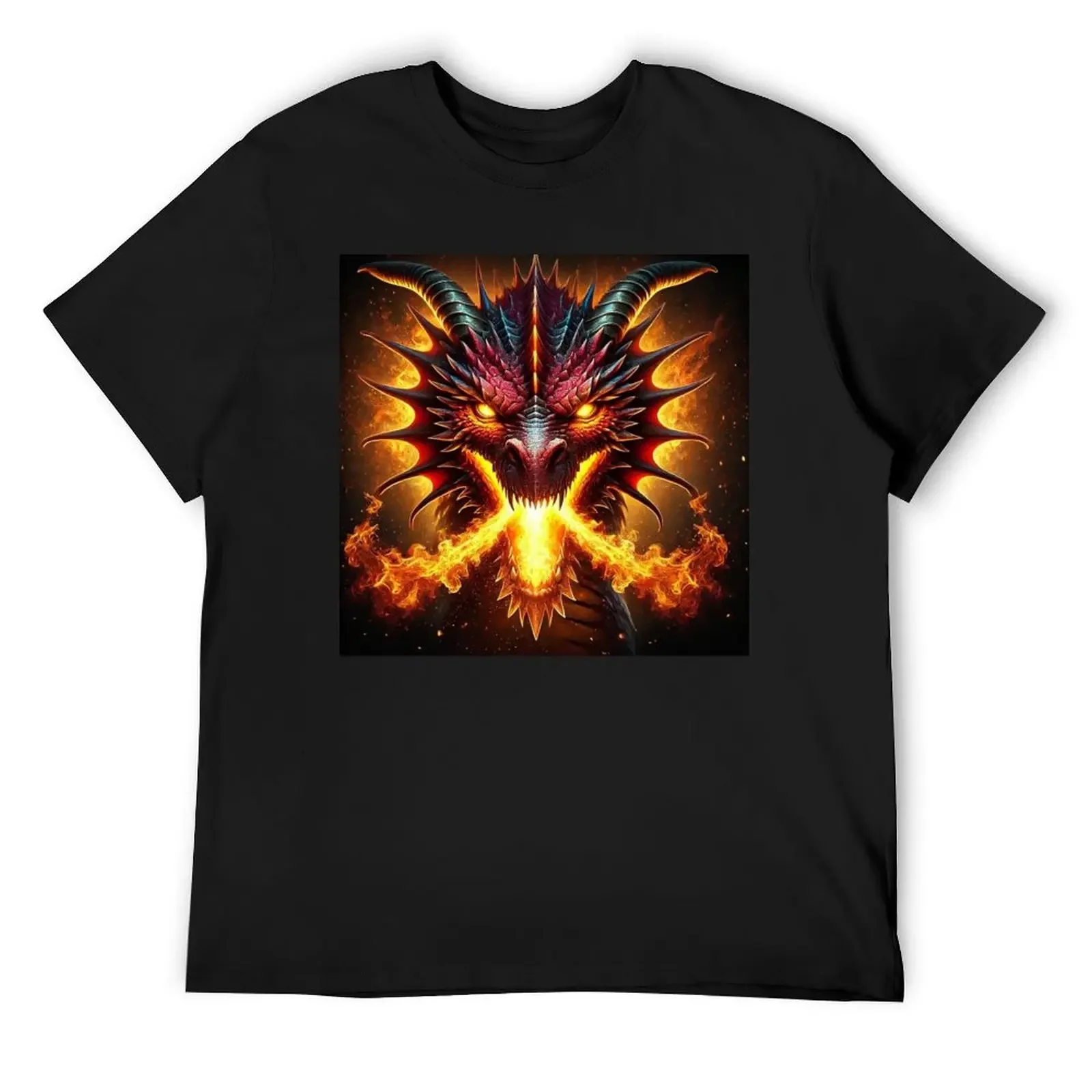Футболка с огненным дыханием дракона аниме вещи для мальчиков летние топы