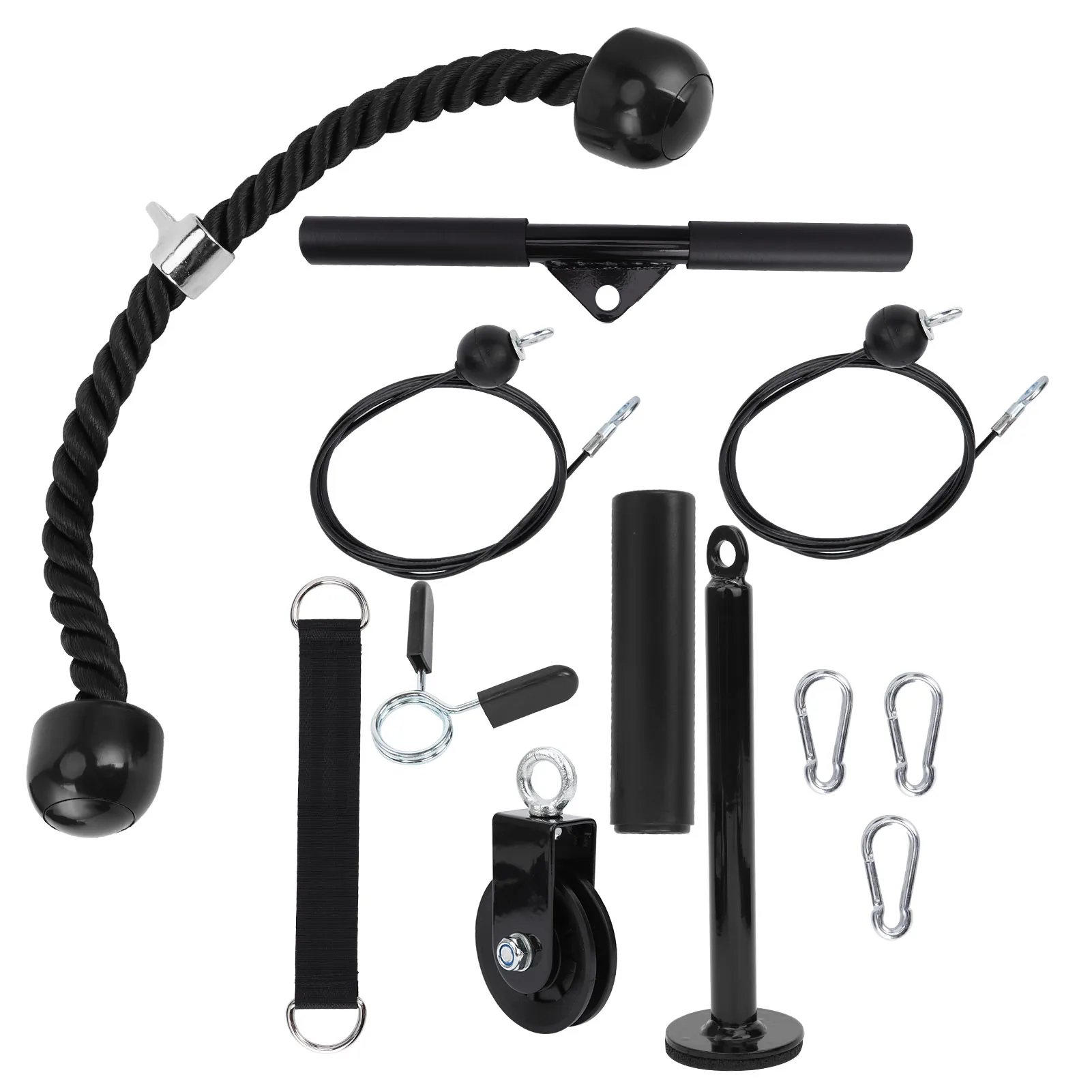 

DIY Fitness Equipment Set Pulley Bar Pull Strap Arm Power Triceps Strength Training