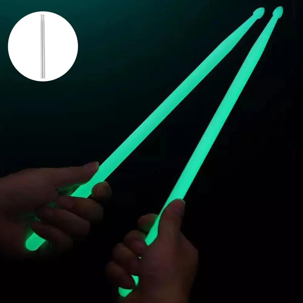 

1 Pair Luminous Drum Stick Attractive Glow in the Dark Accessory Nylon Jazz Drumstick Bright Light Musical Instruments