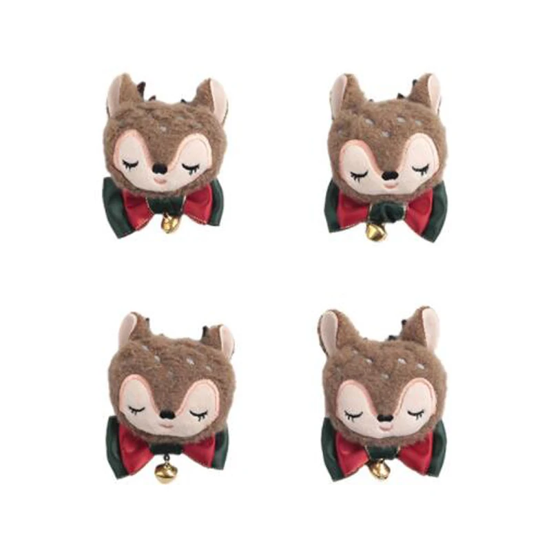 

6Pcs/lot 7.5*9.5CM Plush Christmas Series Patch Christmas Reindeer Accessories DIY Jewelry Clothing Christmas Decorations