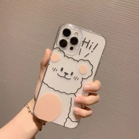 cute dog case for iphone 11 12 13 pro max mini xs xr x 8 7 6 s plus anti shock soft tpu phone cover bumper back shell coque