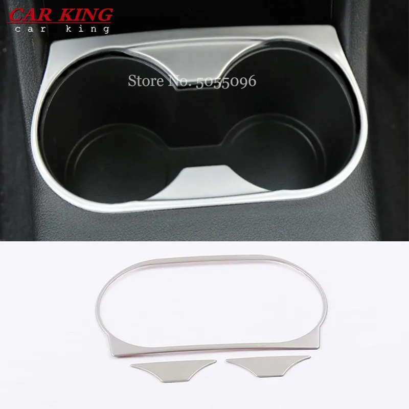 

For Mitsubishi Outlander 2014-2016 Stainless steel Car Front water cup frame decoration Cover Trim Sticker Styling Accessories