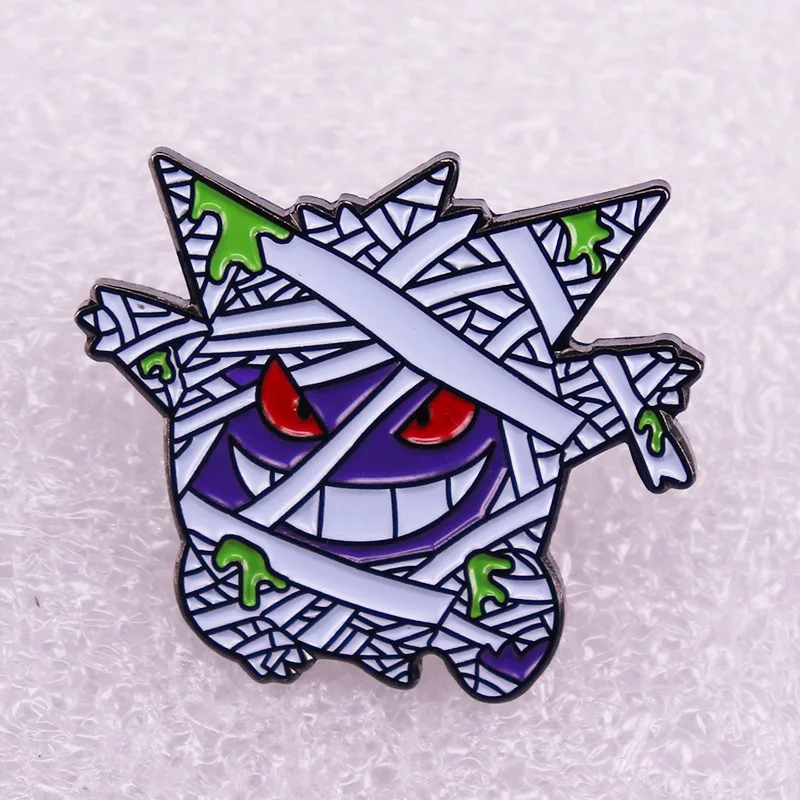 Креативная мультяшная Милая брошь с покемоном серия Gengar металлический значок