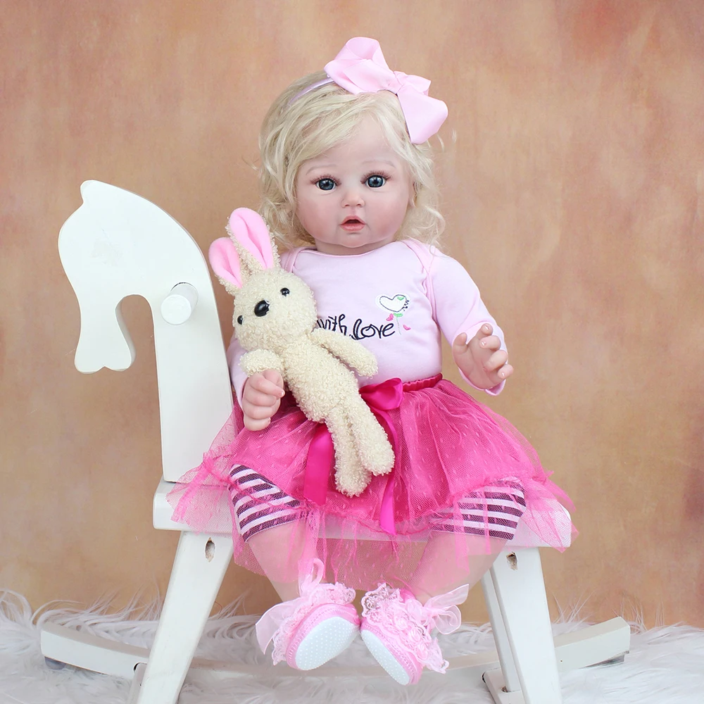

Reborn Doll молд реборн Birthday Gift for Girls boneca bebe reborn corpo de silicone inteiro Free Shipping Cute Toy