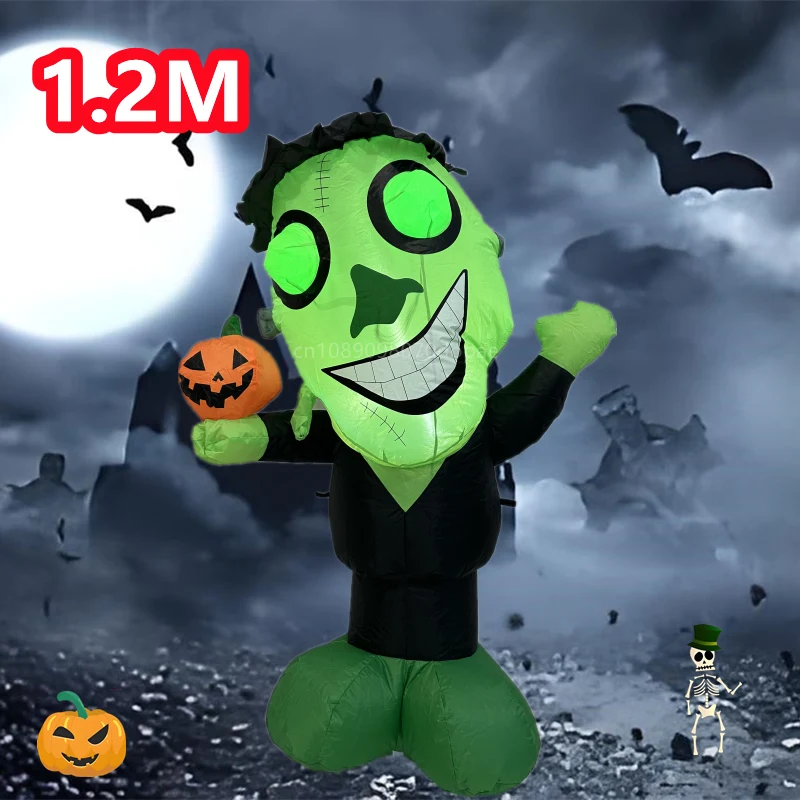 4-футовый Надувной Зеленый Инопланетянин Со Встроенным Телефоном Большой