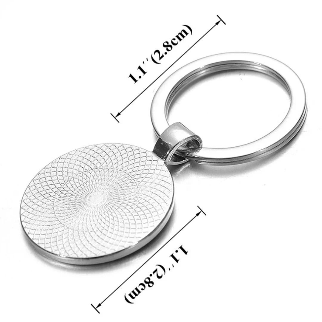 Брелок для ключей ручной работы с двухсторонним дизайном в виде волка