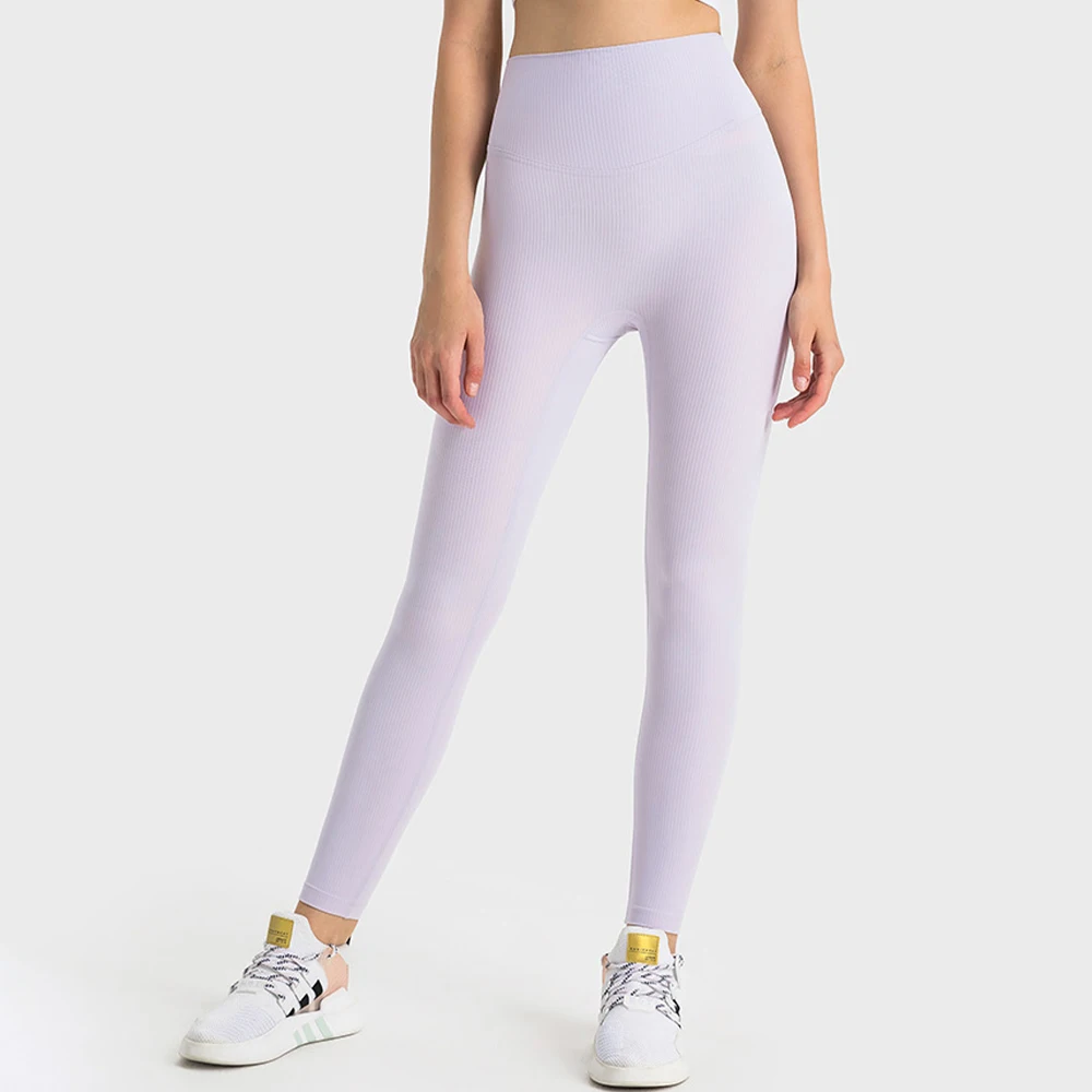 Ribbed Leggings for Women Fitness Gym Yoga Pants Jogging Tights High Waist Hip Lift Women Pants Push Up Running Fitness Leggings