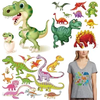 jurassic dinosaur patches for kids t shirt thermal stickers on clothes iron on transfers for clothing diy thermoadhesive patch