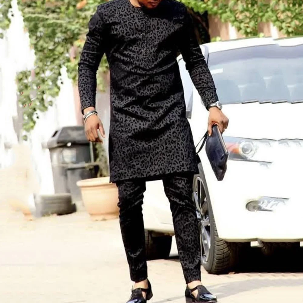 

Dashiki Hot Sale Men's African Black Ethnic Suit