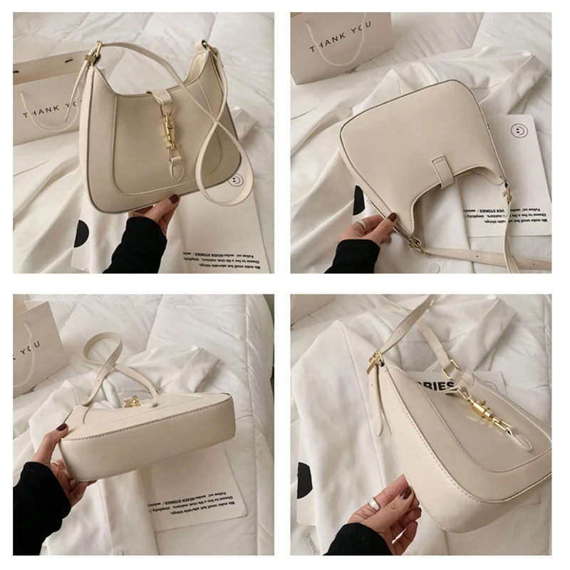 Top Quality Luxury Brand Purses and Handbags Designer Leather Shoulder Crossbody Bags for Women Dual Straps Underarm Sac A Main