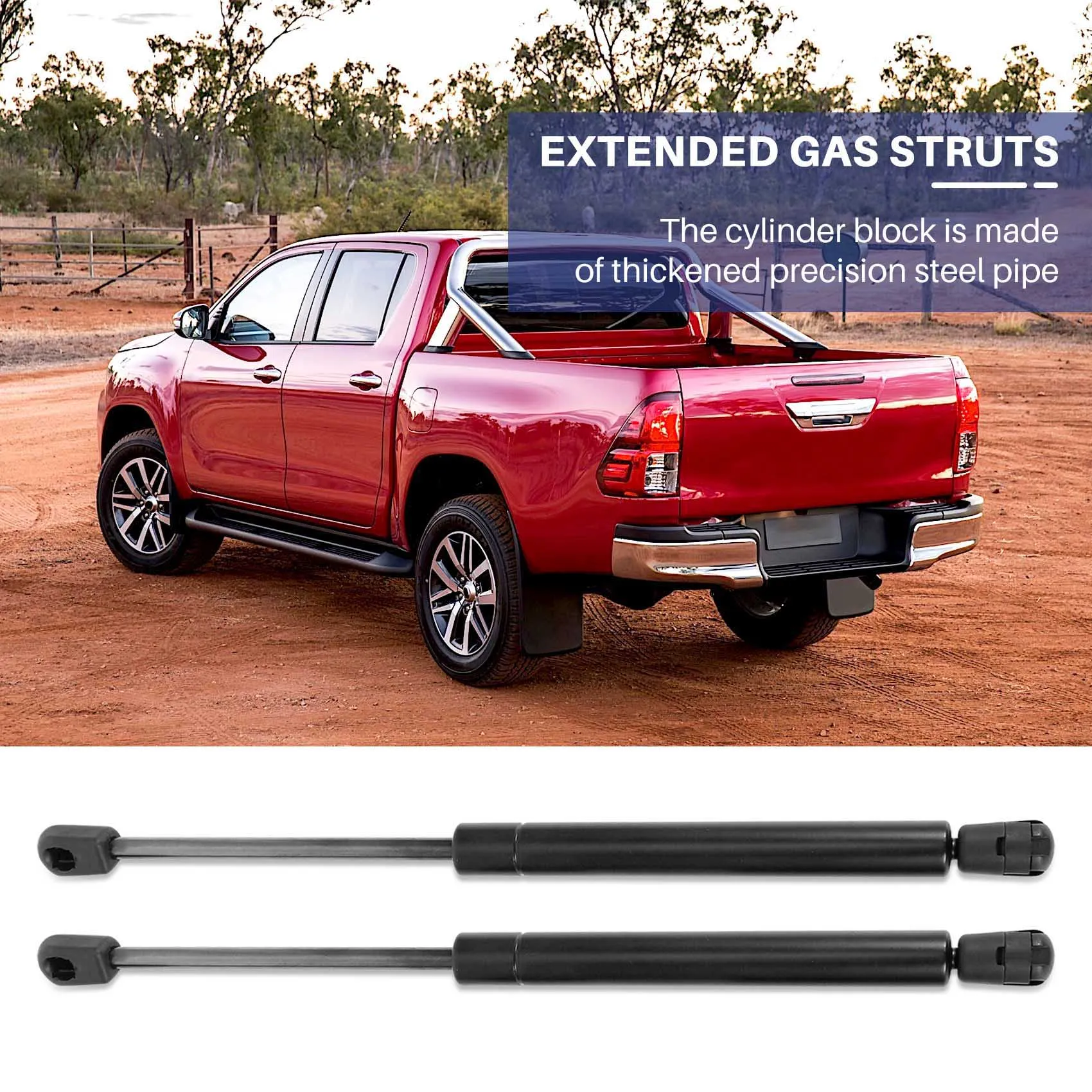Удлиненные газовые стойки 325 мм для пикапа Toyota Hilux Iii Vii
