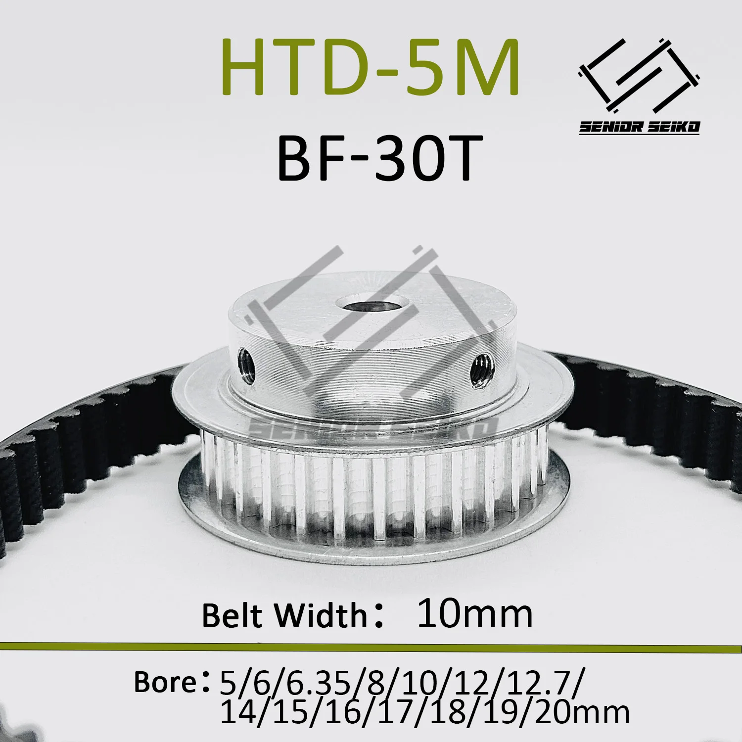 HTD5M 30 зубьев 10T Комплект ремней зубчатого шкива Ширина ремня 10 мм Отверстие