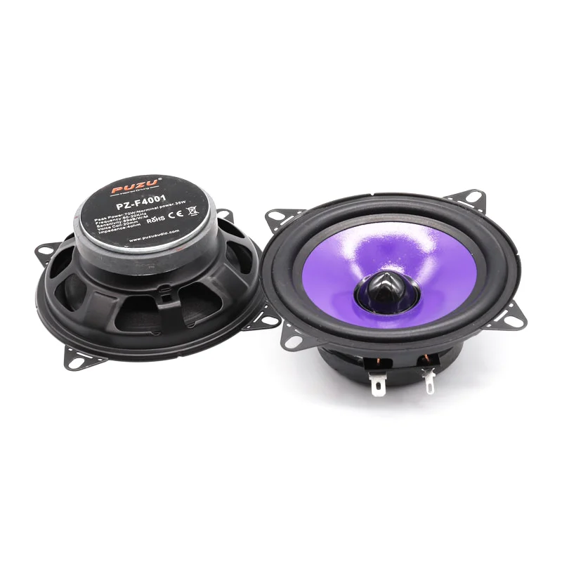 2pcs 4 Inch Car Audio Speaker 70W Full Range Frequency Heavy Mid-bass Modified Subwoofer Non-destructive Installation for Cars images - 6