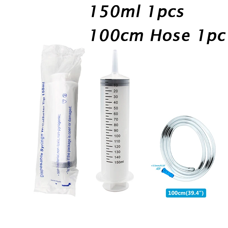 

Пластиковый автомобильный масляный насос для кормления домашних животных, измерительный большой шприц для измерения питательных веществ, многоразовый шприц с шлангом 100 см, шприц большой емкости 100-550
