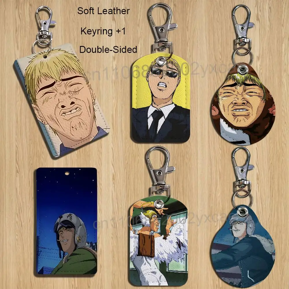 Фото Держатель для ключей Onizuka Eikichi GTO, подходит для банковских карт, проездных на метро и автобус, держатель для бейджей, кошелек для карт, текстурированный узор №1