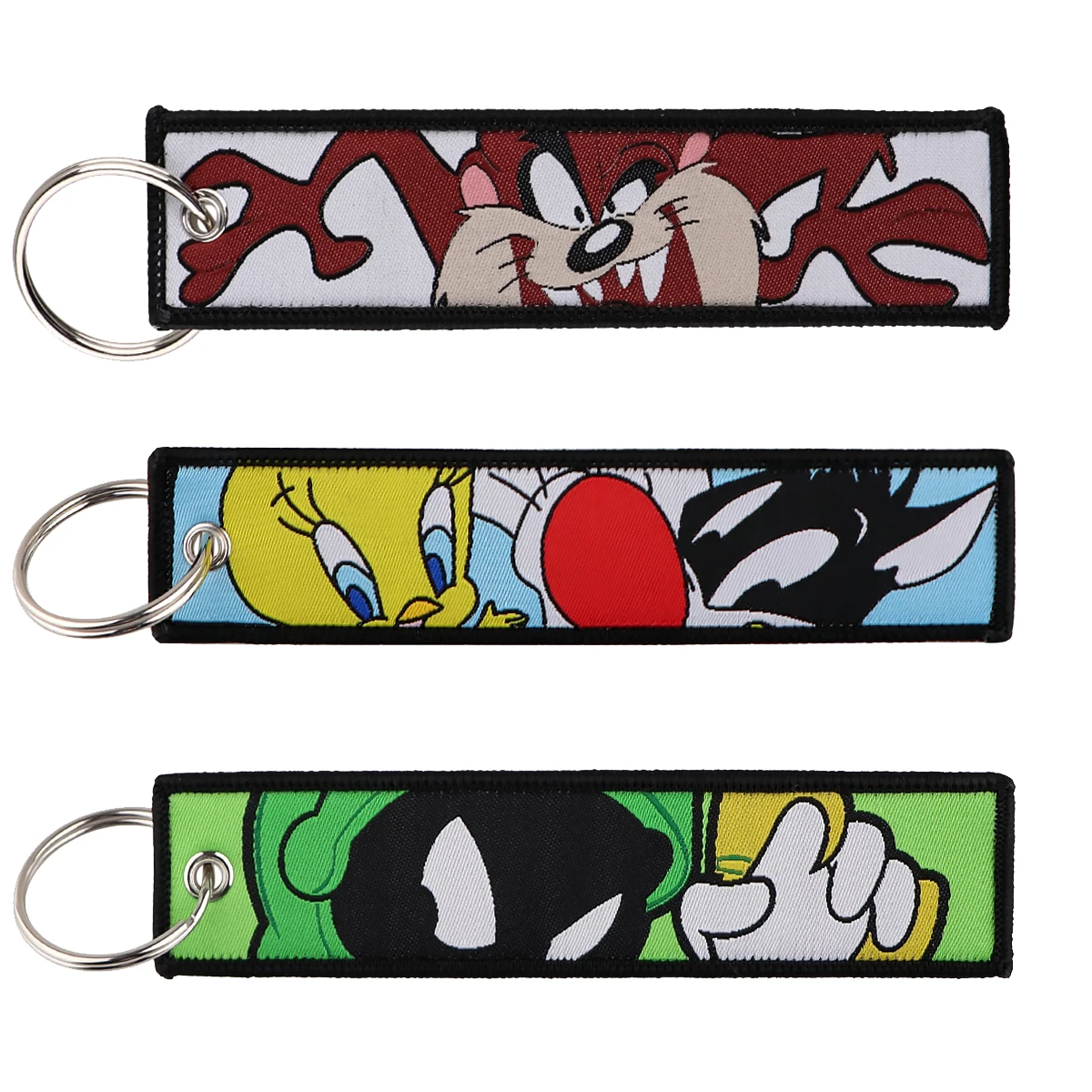 

Funny cartoon animation Embroidery Key Fobs Key Tag for Motorcycles Cars Backpack Chaveiro Keychain Fashion Key Ring Gifts