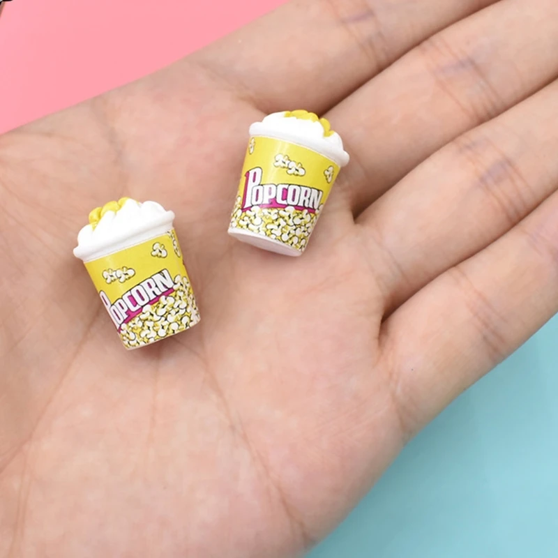 

Женские резиновые серьги ручной работы, милые подарочные серьги-капельки, модные серьги с забавными закусками, попкорном