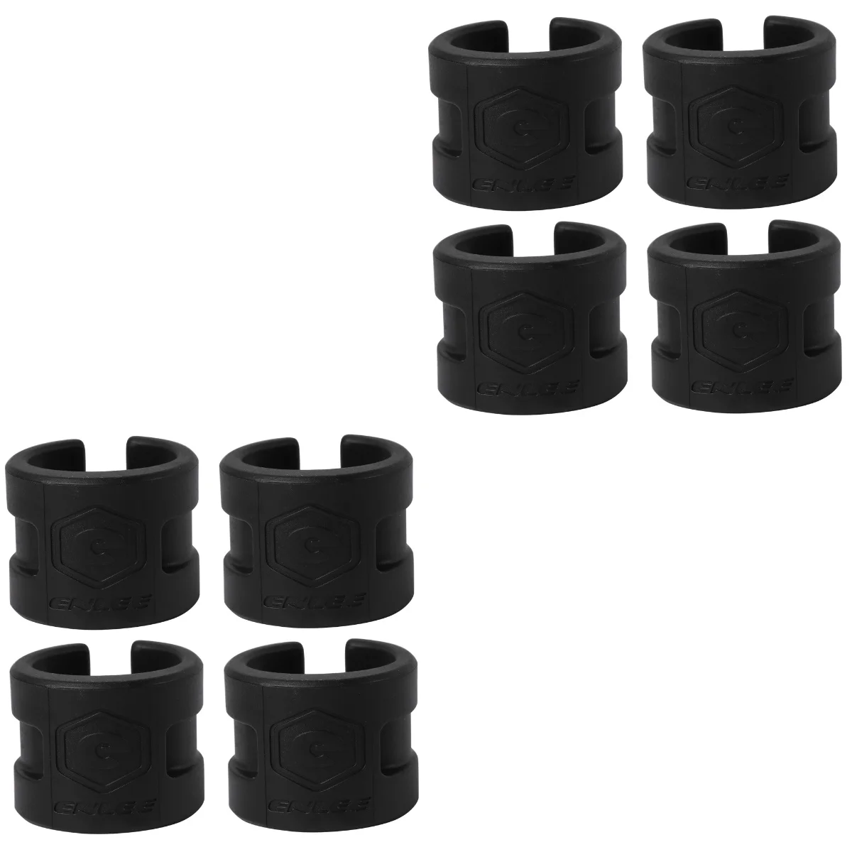 

8 Pcs Anti-Collision Rubber Protective Clip Mounted Rings Road Nursing Accessories Mountain Bike Equipment (Black)