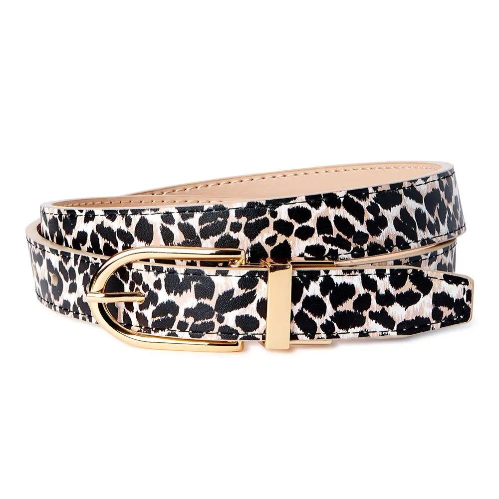 

2023 женский ремешок с пряжкой, Реверсивный бежевый-Леопардовый, маленький размер, черный, быстрая доставка