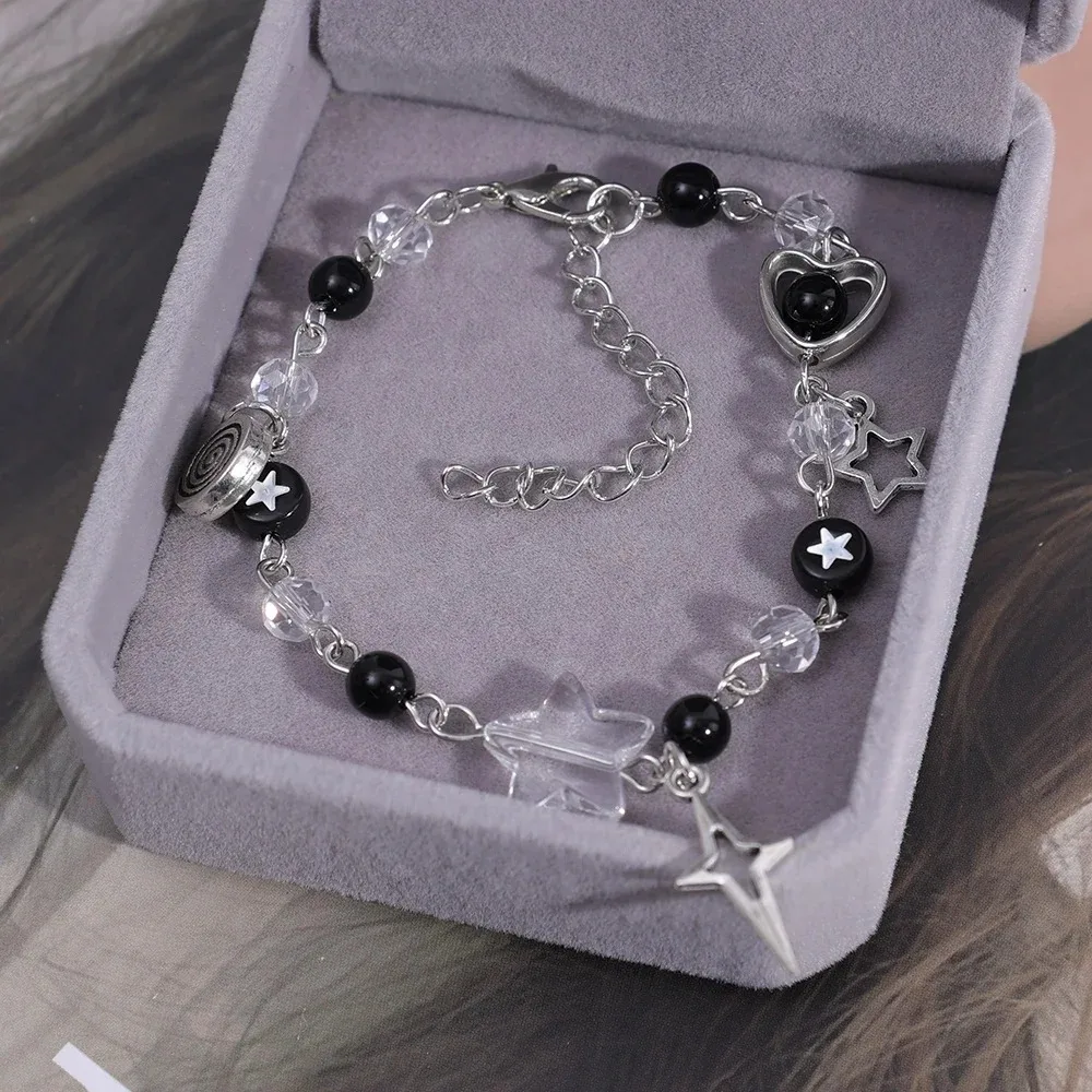 Модный браслет из сплава с полыми пятиконечными звездами регулируемые браслеты