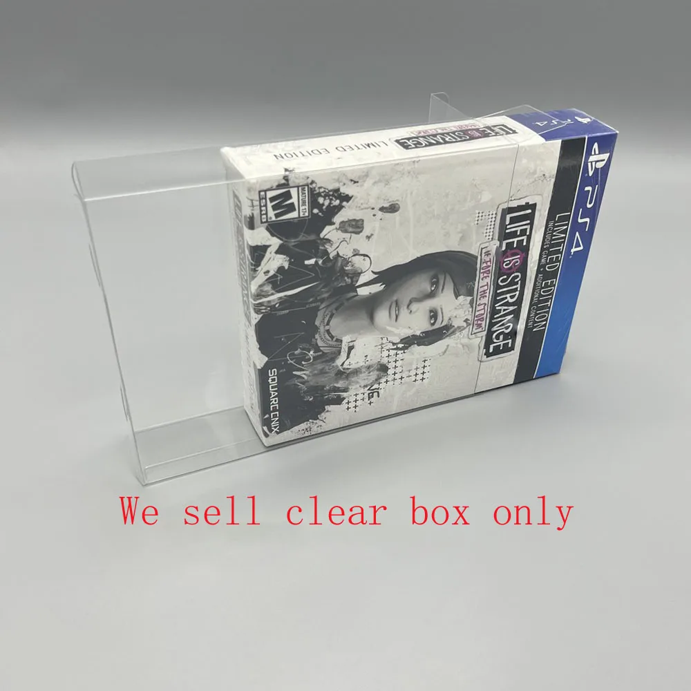 20PCS Transparent Clear box For PS4 limited game card color box plastic PET Protector collection storage protective box