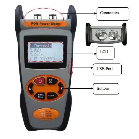 Модуль XG-PON/10GE-PON OPM G-PON E-PON B-PON SC/FC APC UPC Измеритель мощности оптического волокна XGPON
