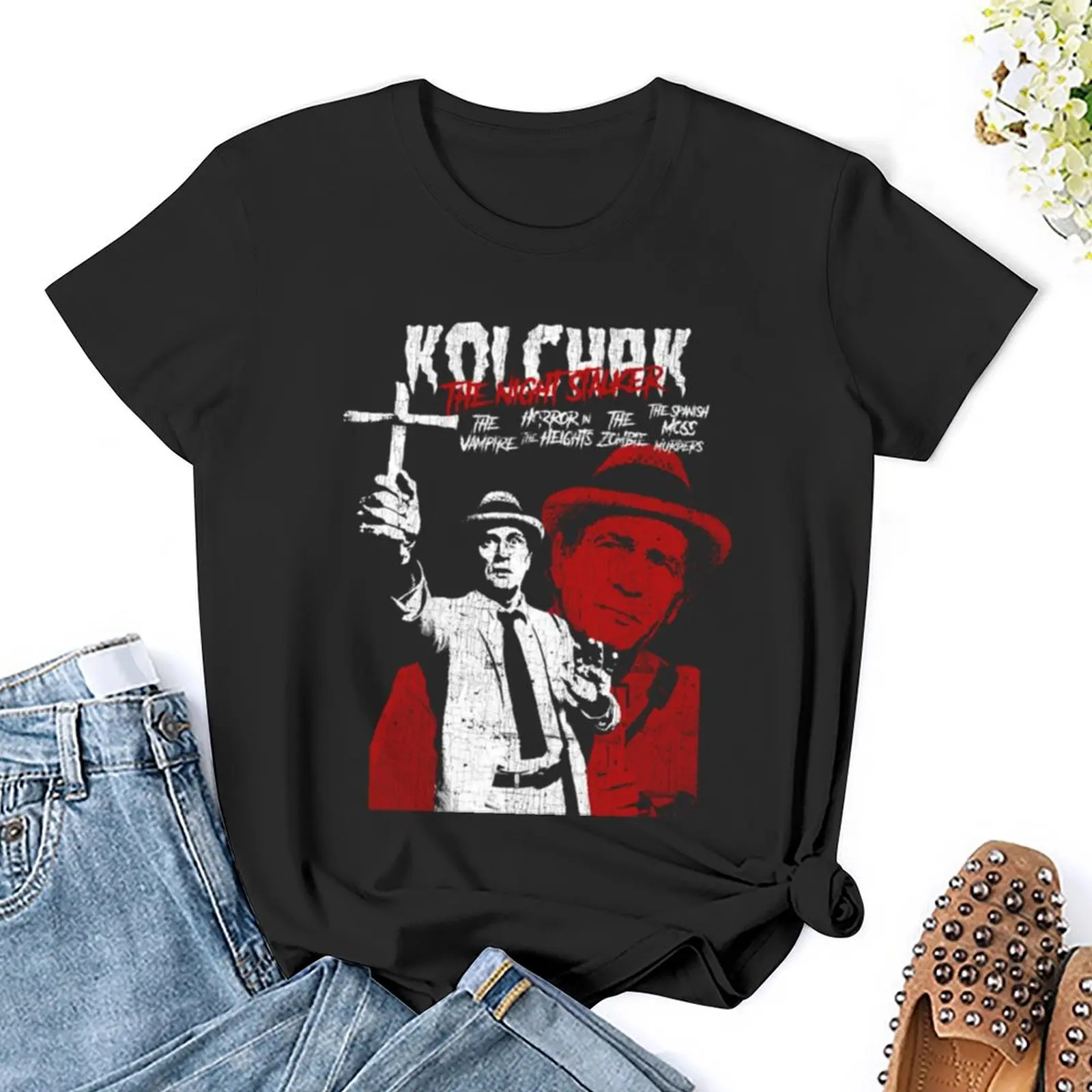 Футболка Kolchak - The Night Stalker женская одежда Рубашки Графические футболки новое