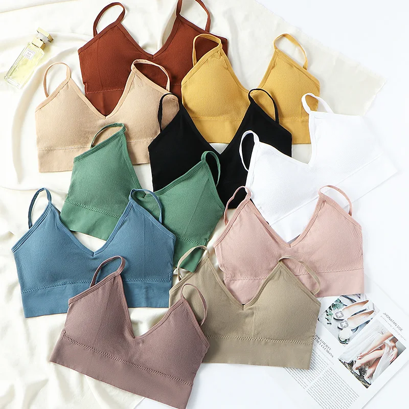 

Женский пикантный топ-бюстгальтер, бесшовное нижнее белье с запахом на груди, бюстгальтер без косточек, сексуальный топ с регулируемыми бре...