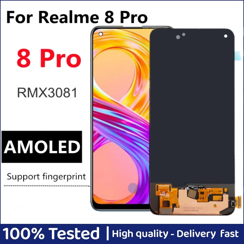 

ЖК-дисплей 6,4 дюйма AMOLED для Realme 8 Pro RMX3081