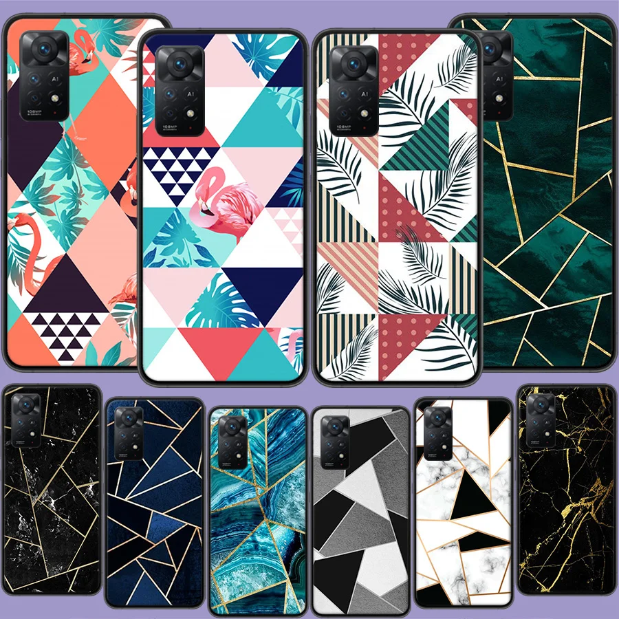 

Electroplate Geometric Marble Phone Case For Xiaomi Redmi 10A 10C 10 9 Prime 8 7 6 10X 9A 9C 9T 8A 7A 6A S2 K20 K30 K40 Pro Capa