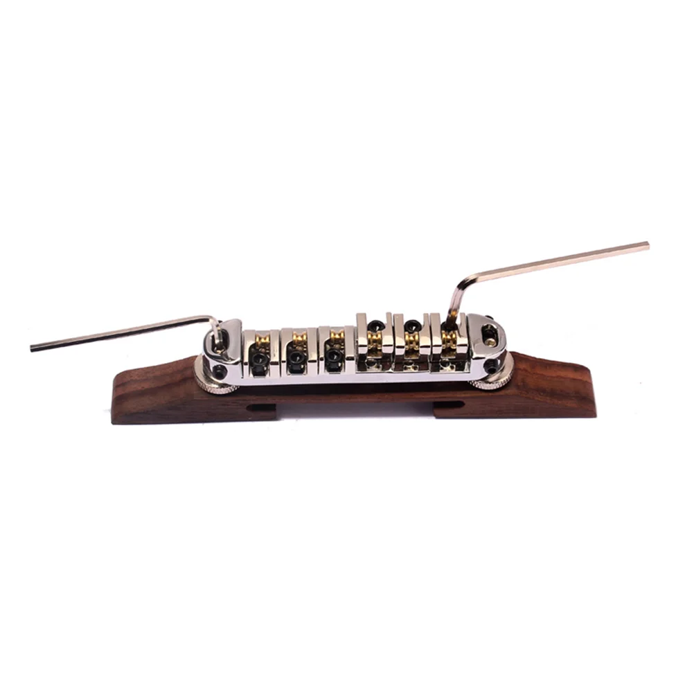 

Electric Bass Guitars Roller Saddles Archtop Bridge Accessories Tailpiece Rosewood Adjustable