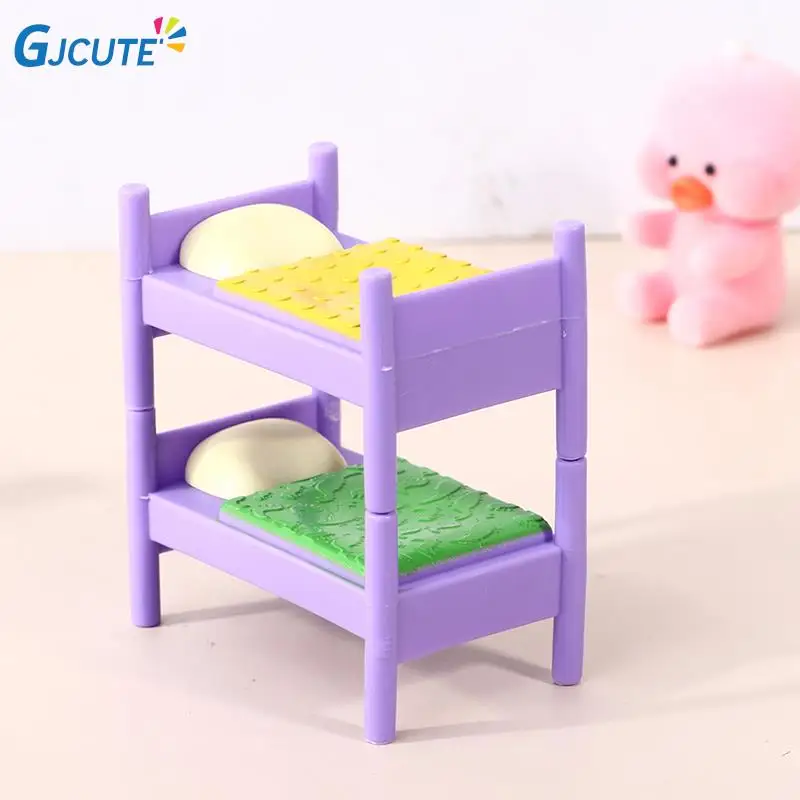 

1:12 Dollhouse Miniature Kids Furniture Bunk Bed Model DIY Decor Accessories