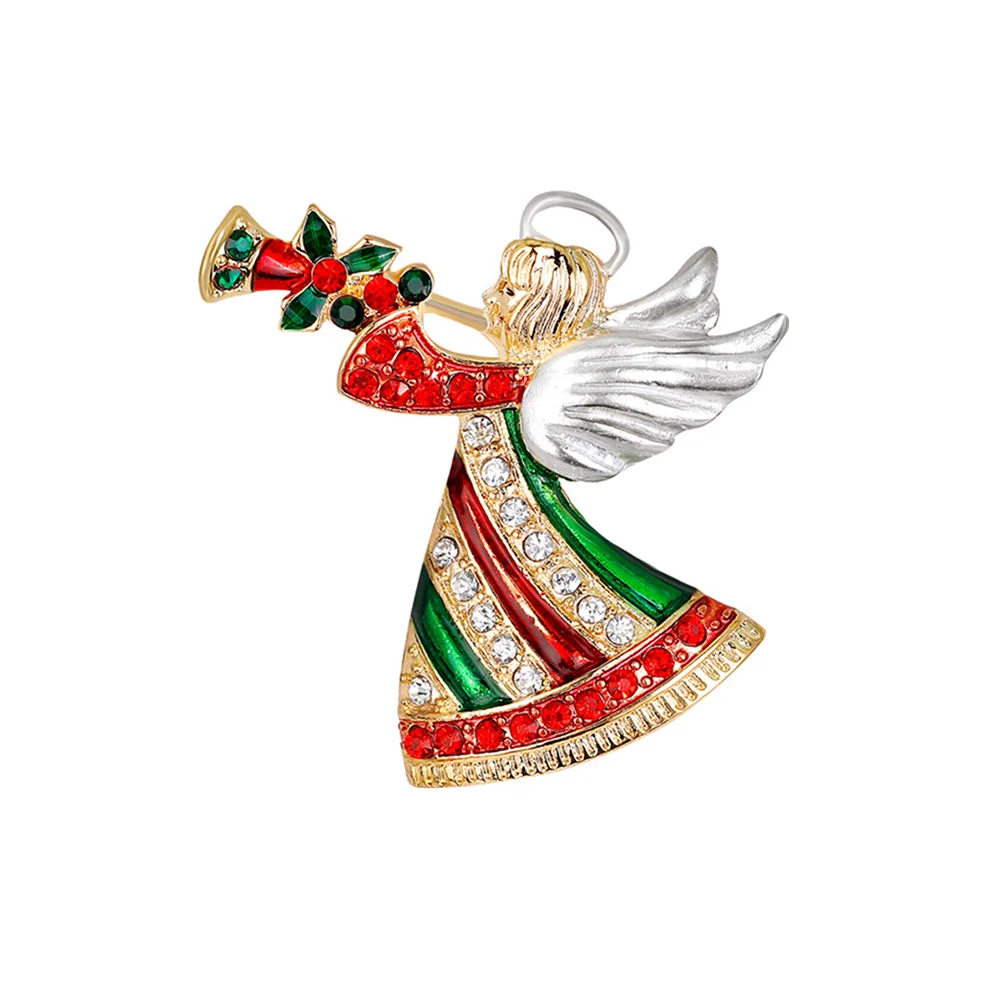 

Brooch Pin Christmas Rhinestone Breastpin Brotheroch Women Fashion Jewelry Shaped Cartoon Gift Party Favor Themed