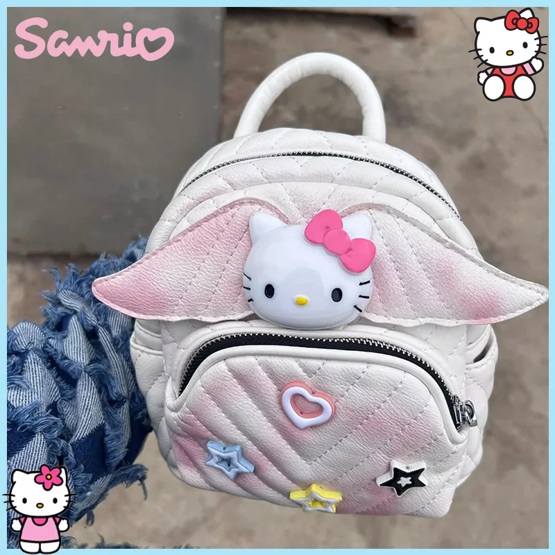 

Kawaii Sanrio Hello Kitty Shoulder Bag Cartoon Tie-dye Embroidery Line Casual Shoulder Bag Cute Handbag Purse Birthday Gift