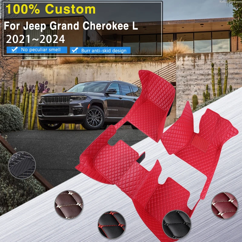 Автомобильные коврики для Jeep Grand Cherokee L WL 2021 2022 2023 2024 водонепроницаемые напольные