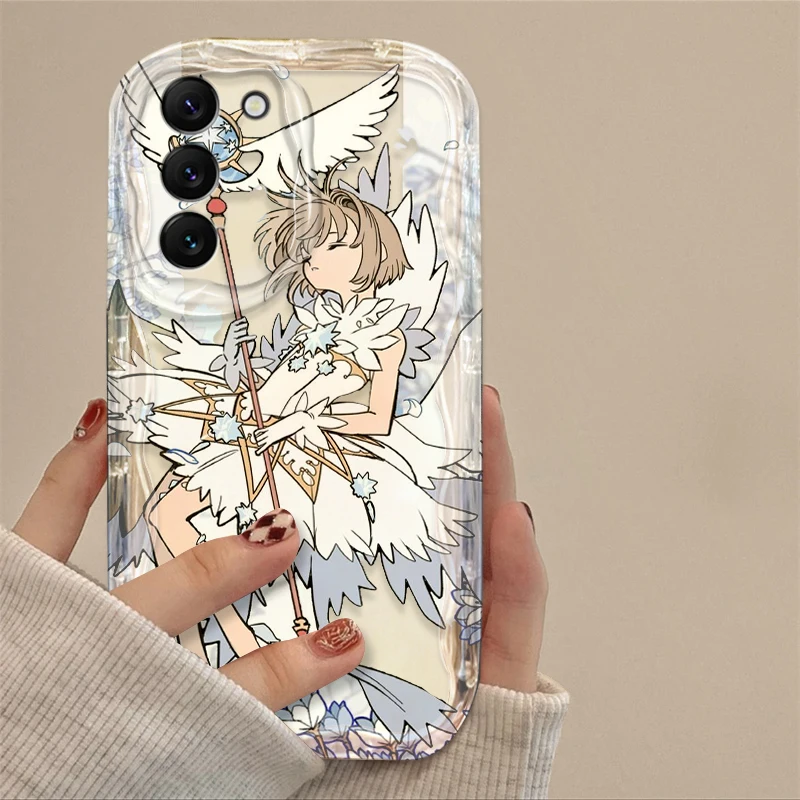 Чехол Cardcaptor Sakura для S21 S23 S24 Ultra Plus FE A55 A35 A25 A05S A54 A53 A52 A33 A32 Wave Oil телефона