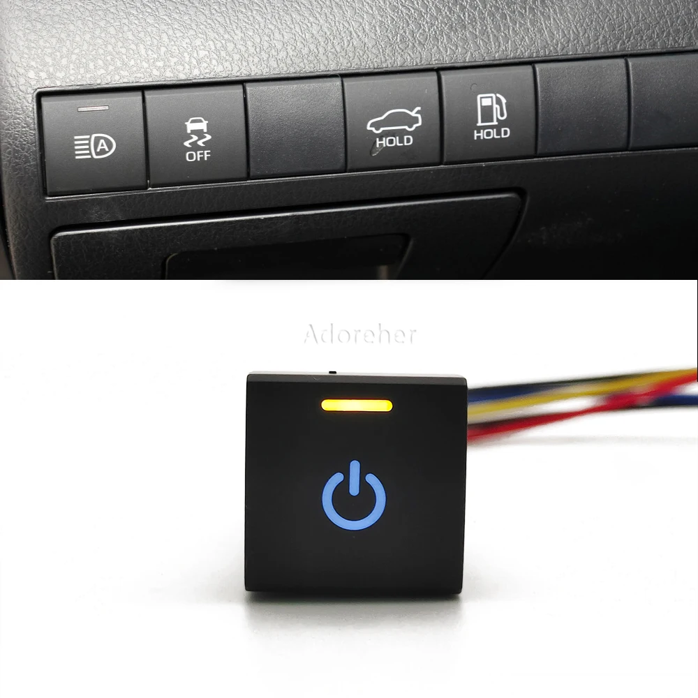 

1 шт. автомобильный светодиодный светильник, кнопка включения и выключения с проводом для Toyota RAV4 Corolla Camry 18-19 Prado, аксессуары