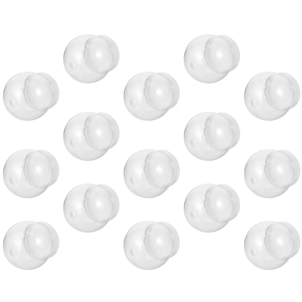 

15 Pcs DIY Snow Globe Supplies Props Water Globes Empty Ball Shape Round Clear