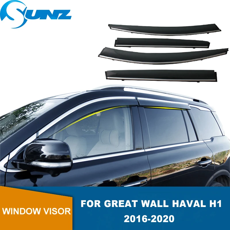 

Side Window Visors For Great Wall Haval H1 2016 2017 2018 2019 2020 Car Sun Guard Protection Cover Parts Rain Deflectors SUNZ