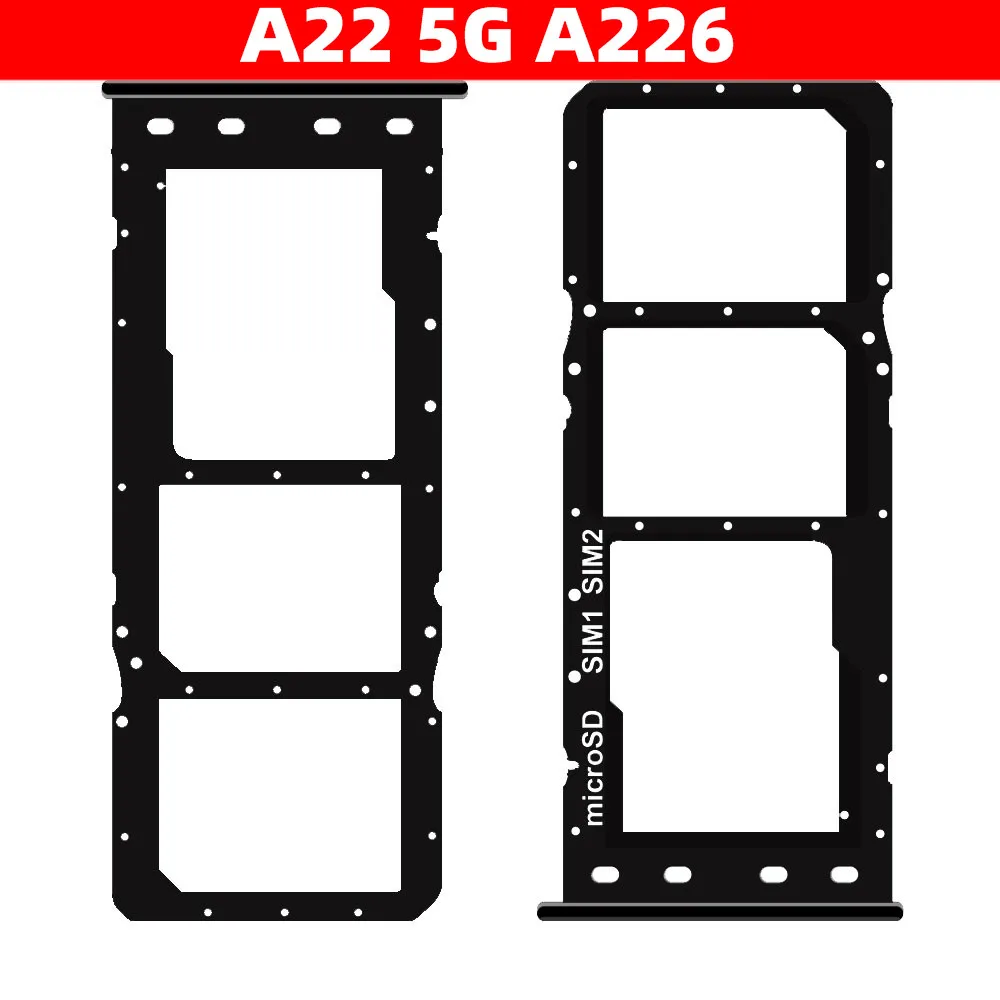 

For Samsung Galaxy A22 5G SM-A226 SIM Card Tray New Micro SD SIM Card Slot Holder Adapter Smartphone Repair Parts