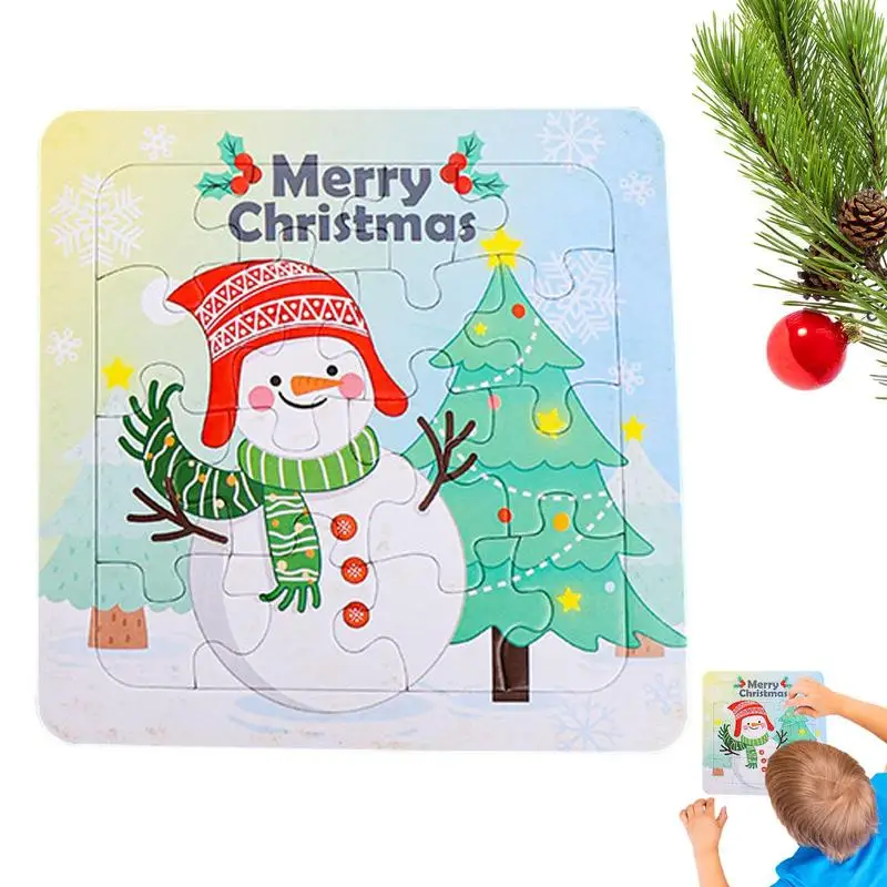 

Christmas Preschool Puzzles Wooden Puzzle For Toddlers Early Education Children's Jigsaw Puzzle Wooden Puzzle For Christmas