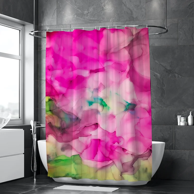 Водонепроницаемая Мраморная Занавеска Для Душа Непрозрачная Ванной Комнаты