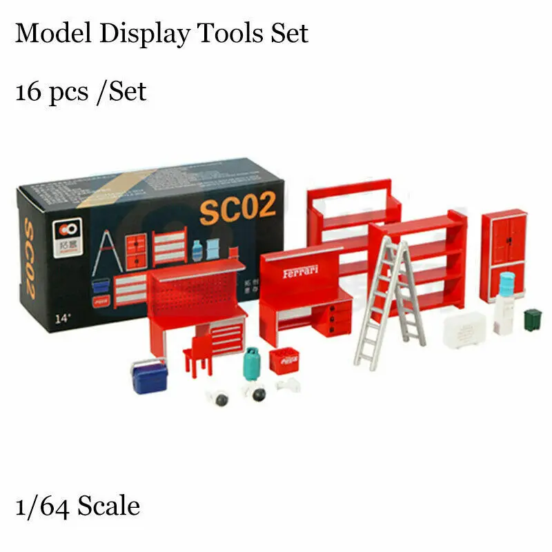 

1/64 набор инструментов для демонстрации модели Диона 16 шт./компл. для модели автомобиля