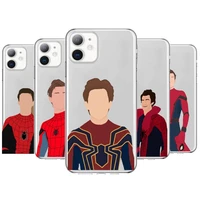 marvel spider man anime style phone case cover for iphone 13 11 pro max cases 12 8 7 6 s xr plus x xs se 2020 mini transparen