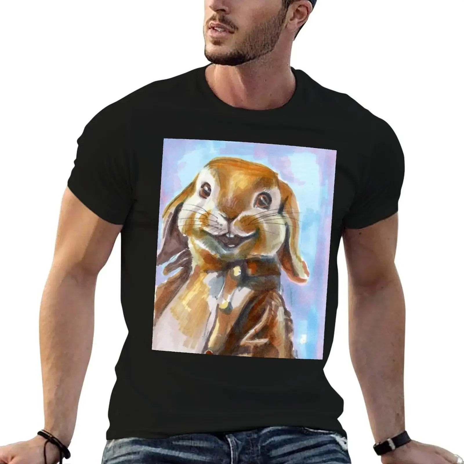 Футболка Benjamin Bunny черная одежда больших размеров простые черные футболки для