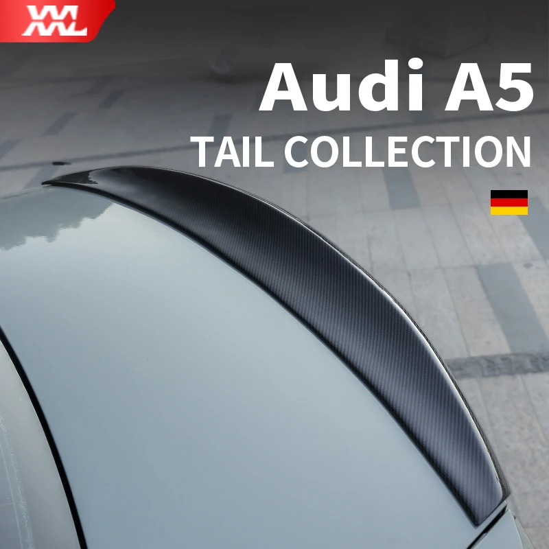 Alerón trasero de fibra de carbono para coche, accesorio pintado para Audi A4, A5, B9, 2021, 2020, Sedan, Sline, limusine